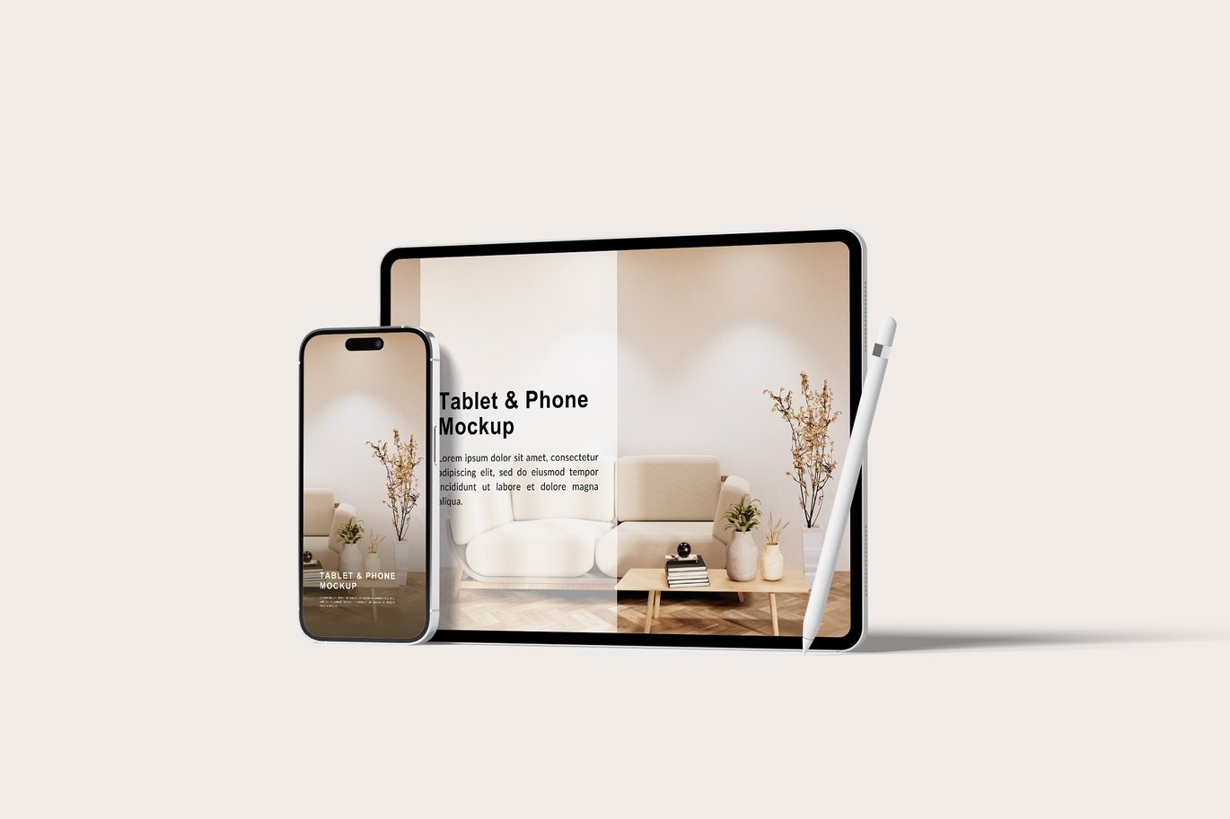 图片[4]-Tablet With Phone Mockup（835640）-技能树